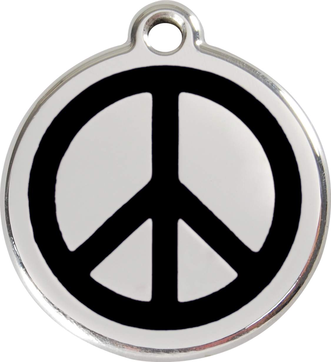 Red Dingo Dog ID Tag Peace Sign Small, globaldogshop.com - Red Dingo
