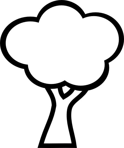 Simple Tree Coloring Page for Kids - Free Printable Picture