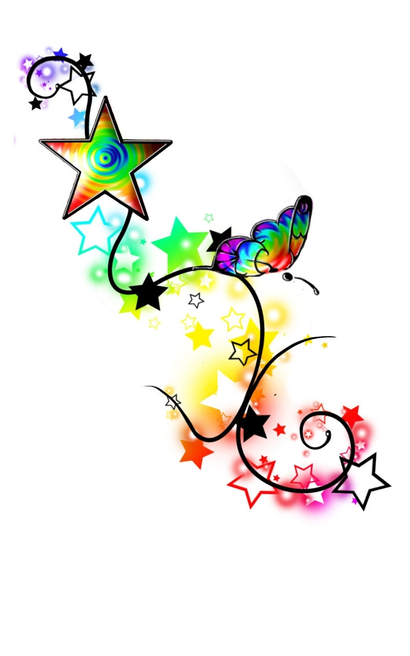 Butterflies And Stars Tattoos Designs - Best Tattoo Design