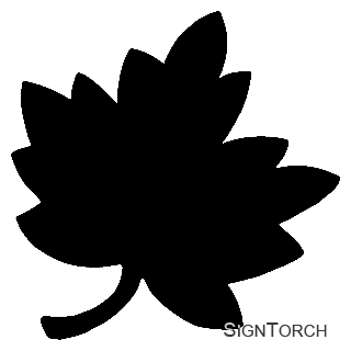 Leaf Silhouette : SignTorch, Turning images into vector cut paths.