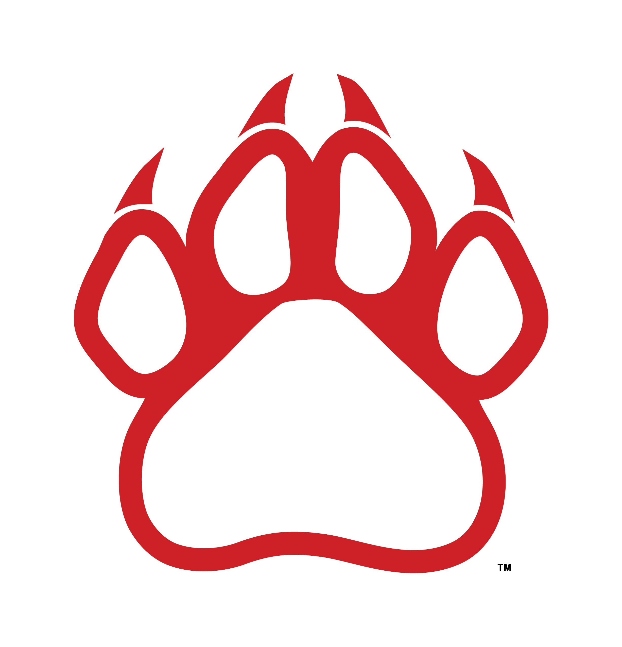 Red Panther Paw Clipart