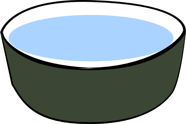 Bowl of water for cats clipart