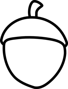 Acorn Clipart Black And White - Free Clipart Images