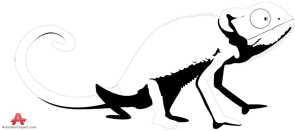 Gecko Lizard Outline Clipart | Free Clipart Design Download
