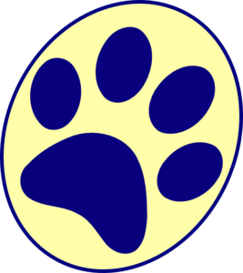 Pitt Panther Paw Print clip art - vector clip art online, royalty ...