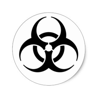 Black And White Biohazard Stickers | Zazzle