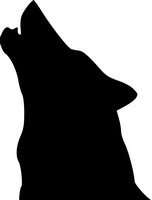 Clipart wolf head silhouette
