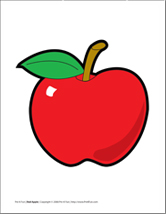 Best Photos of Apple Cutouts Printable - Black and White Apple ...