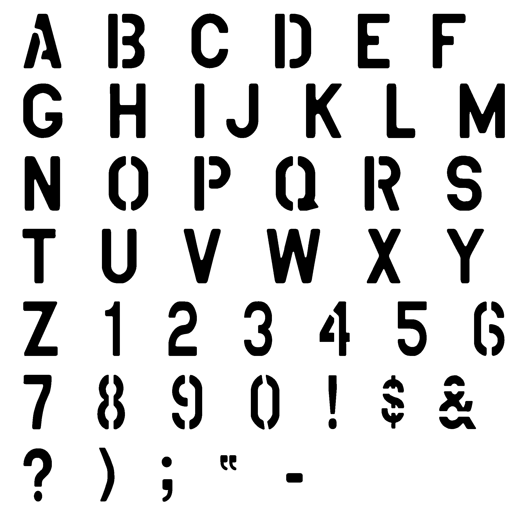 Free Alphabet Stencils