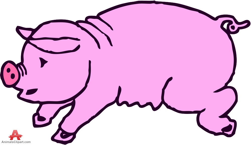 Doodle Drawing of Pink Pig Clipart | Free Clipart Design Download