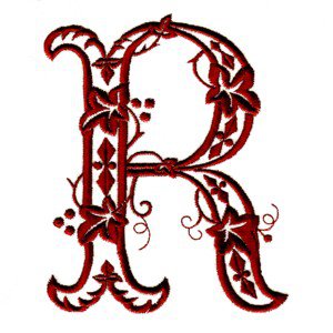 Clipart fancy capital letter r