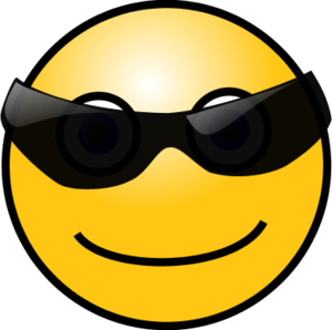 Emoticons Cool face - vector Clip Art