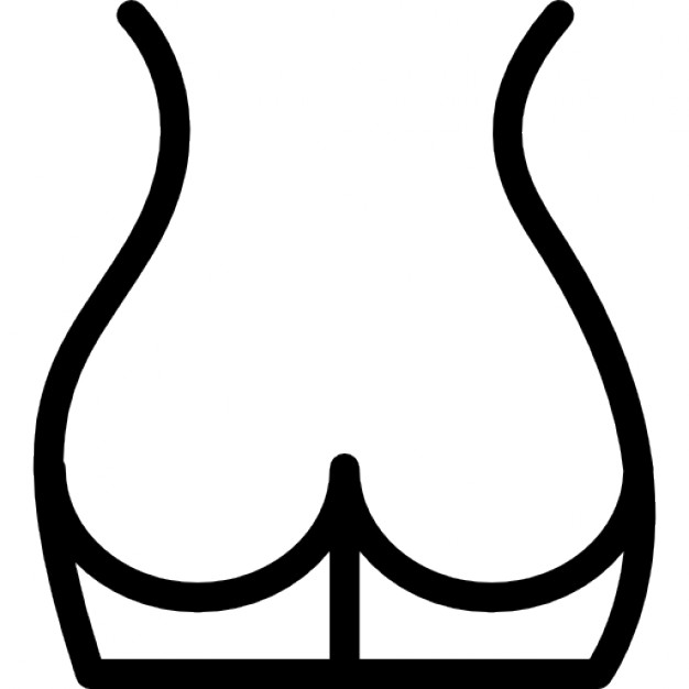 Back part of the body showing butt area Icons | Free Download