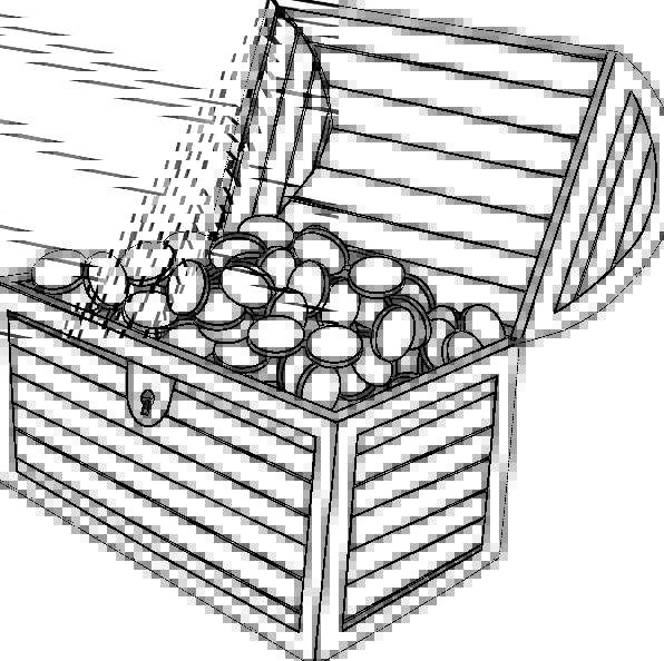 treasure chest outline ~ Doozink