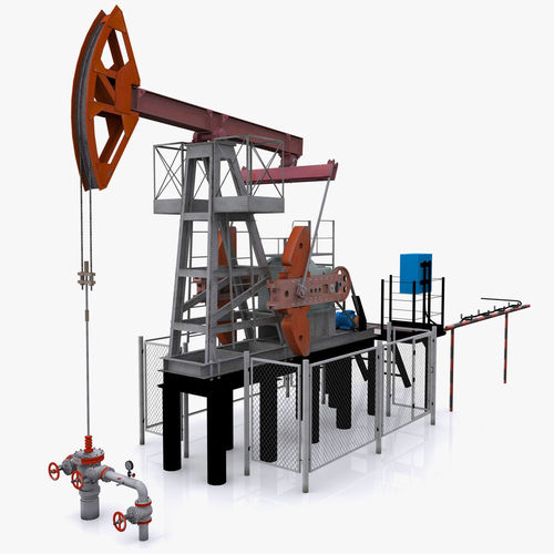 3D model Oil pump jack VR / AR / low-poly MAX OBJ FBX | CGTrader.com