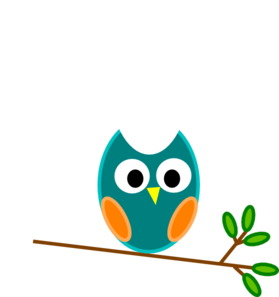 Blue And Orange Owl clip art - vector clip art online, royalty ...