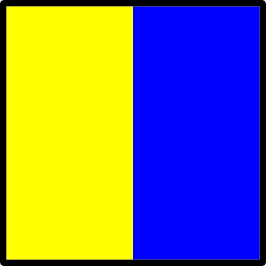 International Maritime Signal Flag Kilo clip art Free Vector