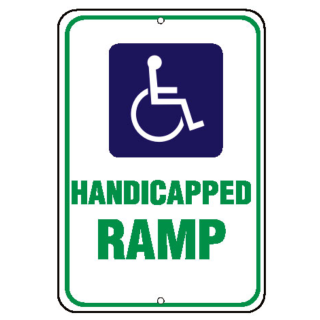 Barco Products Symbol of Access Signs ADA Symbol, Handicapped Ramp ...
