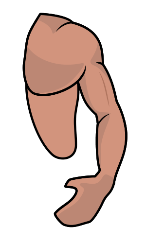 Drawing a cartoon arm