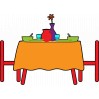 Family Dinner Table Clip Art | Bathroom Sketch
