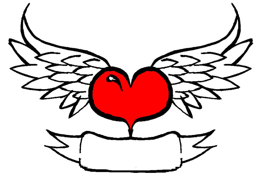 Heart with Wings by TheWannabeTatto