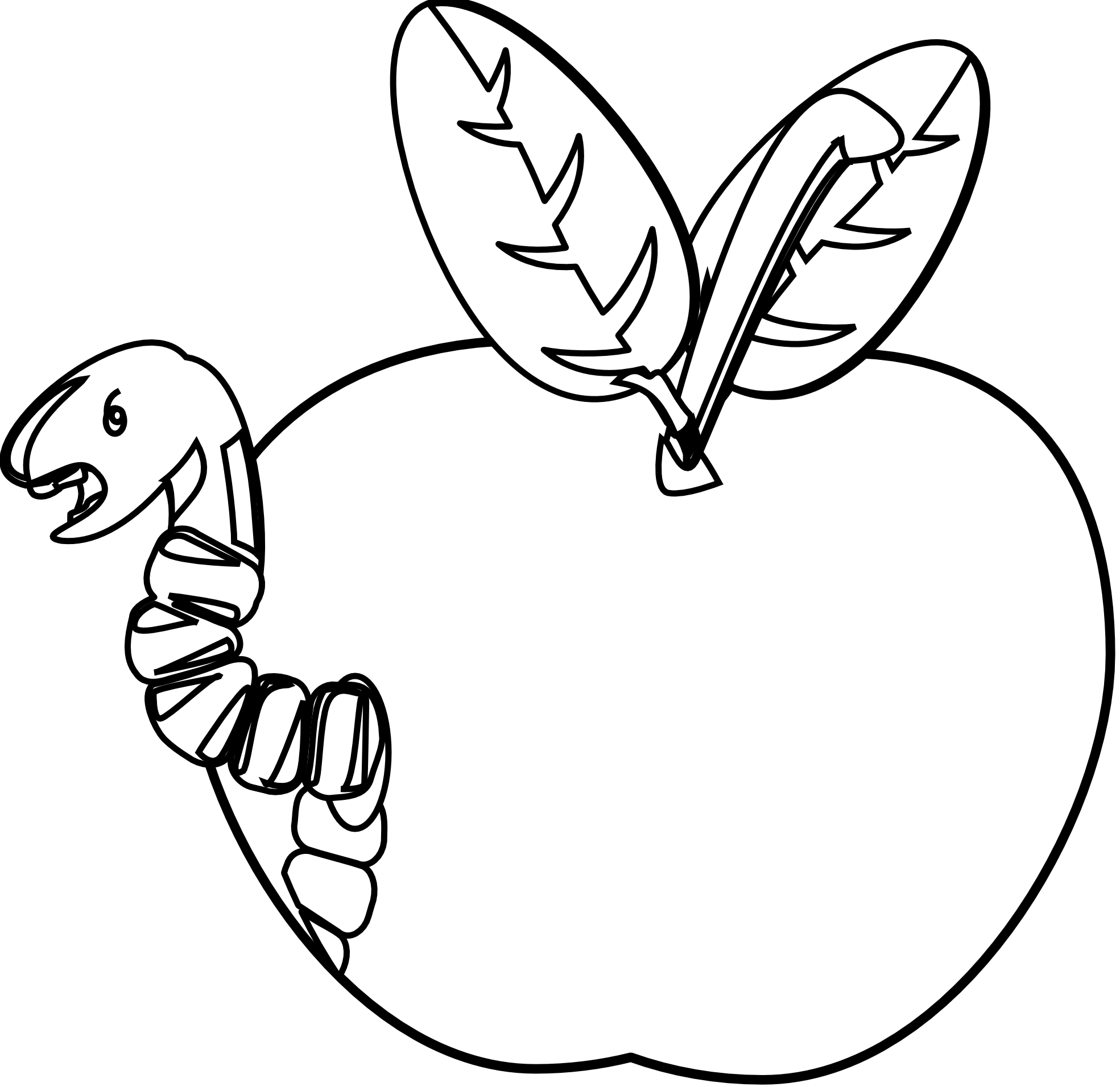 Clip Art: worm 1 black white line art tattoo ... - ClipArt Best ...