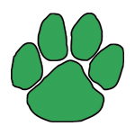 Green Paw Print Temporary Tattoo Mascot Tattoos by Custom Tags