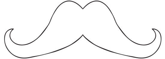 Cut Out Mustache Template