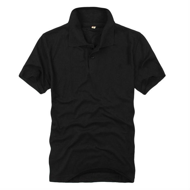 Black Polo Men's T Shirts, Blank Plain T Shirts for Man, Black ...