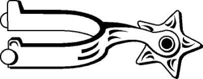 Cowboy Spurs Decal, Car Decal