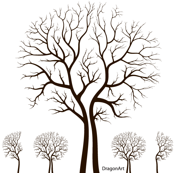 Leafless Autumn Tree Design Vector | Download Free Vector Art