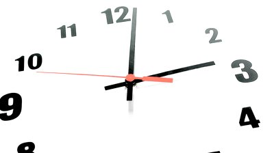 Clock face numbers tick away time against white background. 1080p ...