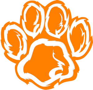 Tiger Paw White Orange Purple clip art - vector clip art online ...
