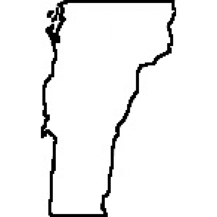 Teacher State of Vermont Outline Map Rubber Stamp