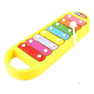 Como Multicolor Metal Plate Yellow Plastic Xylophone ...