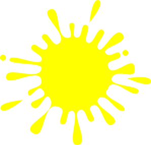 Yellow paint splatter clipart
