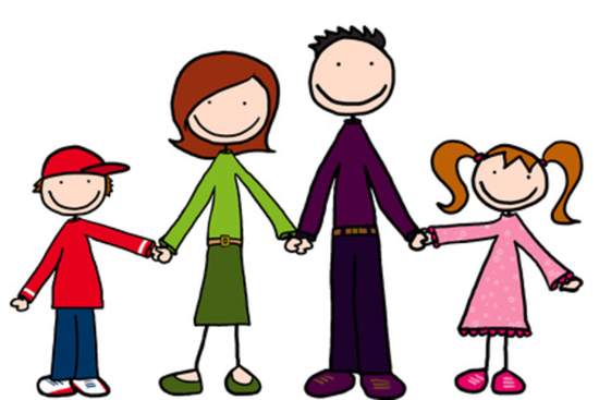 Family Of Four Cartoon Clipart