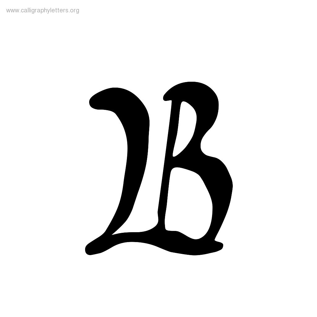 Old English Letter B - Wall Graffiti Art
