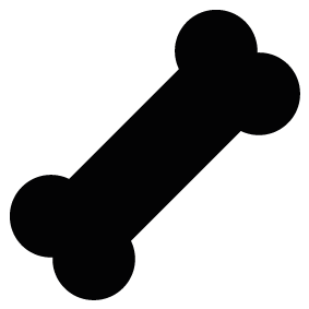 Dog Bone Silhouette | Silhouette of Dog Bone