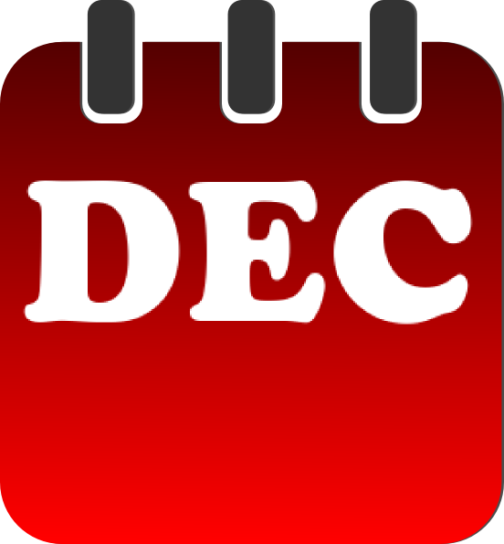 December calendar clip art at vector clip art image #13990