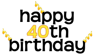 40th Birthday Borders Clipart