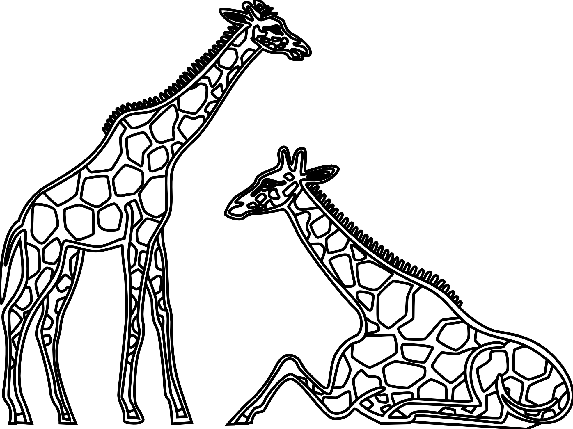 Giraffe Line Drawing | Free Download Clip Art | Free Clip Art | on ...