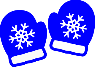 Cute winter mittens clipart