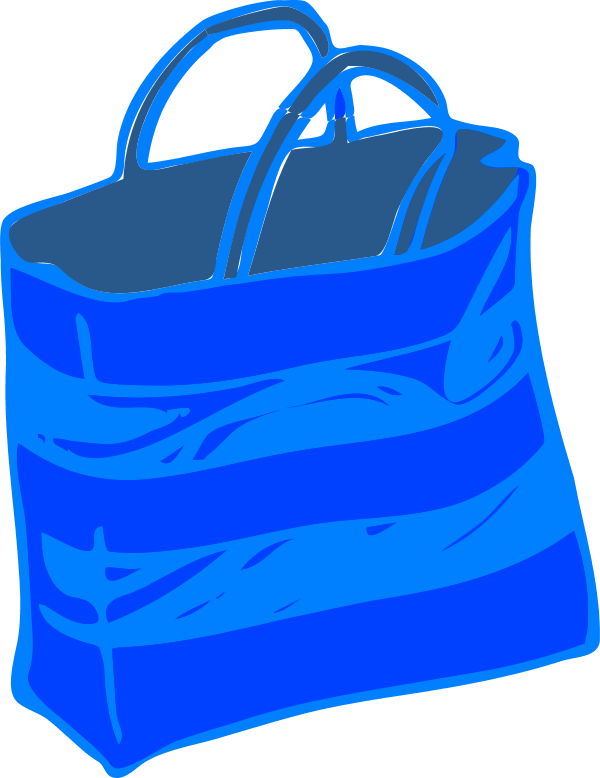 Blue bag clipart