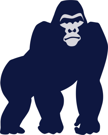 Cartoon Of Silverback Gorilla Clip Art, Vector Images ...