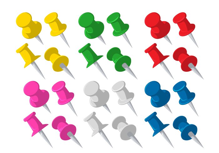 Thumb Tack Vectors - Download Free Vector Art, Stock Graphics & Images