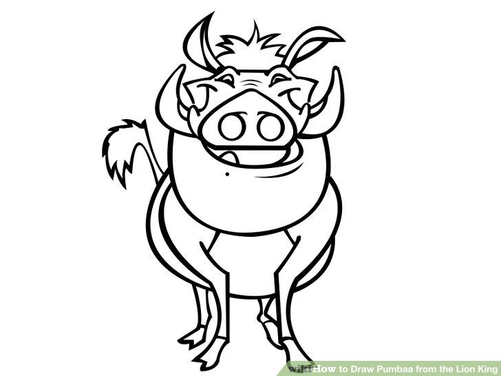 How to Draw Pumbaa from the Lion King (with Pictures) - wikiHow