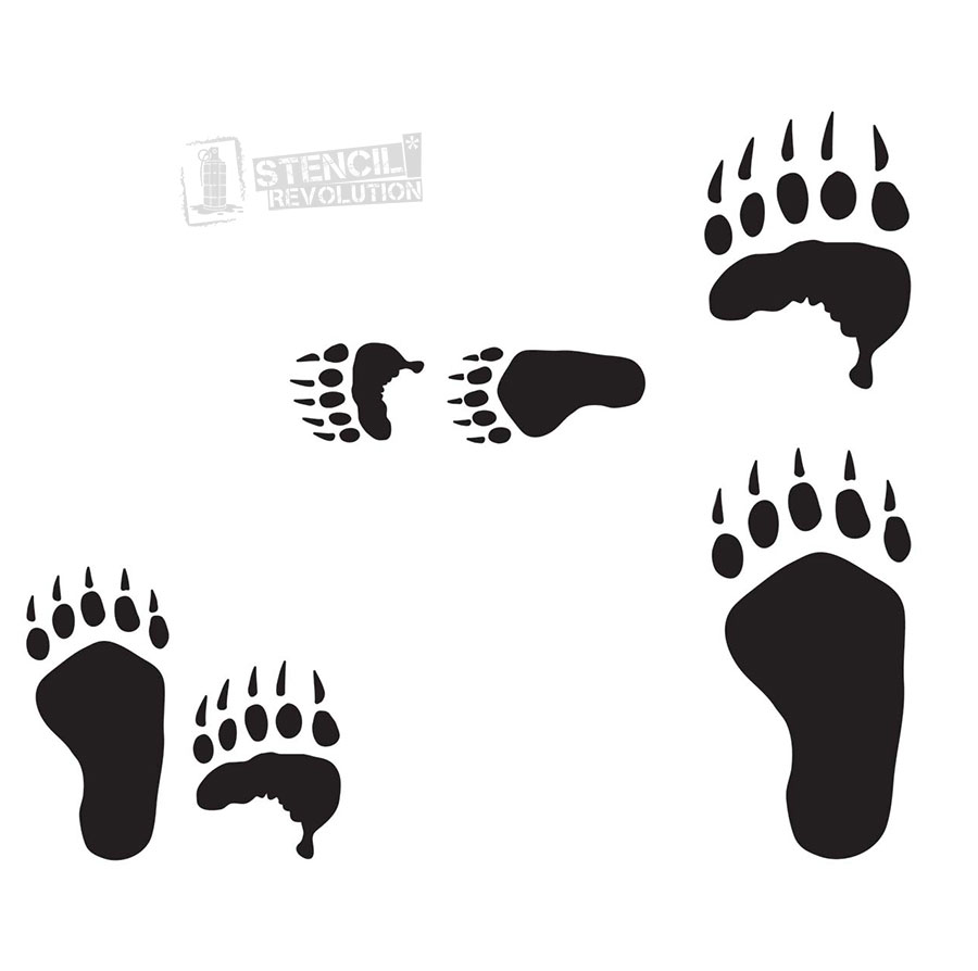 Bear Claw Stencils on Stencil Revolution