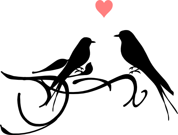 Love Doves On Tree Clipart