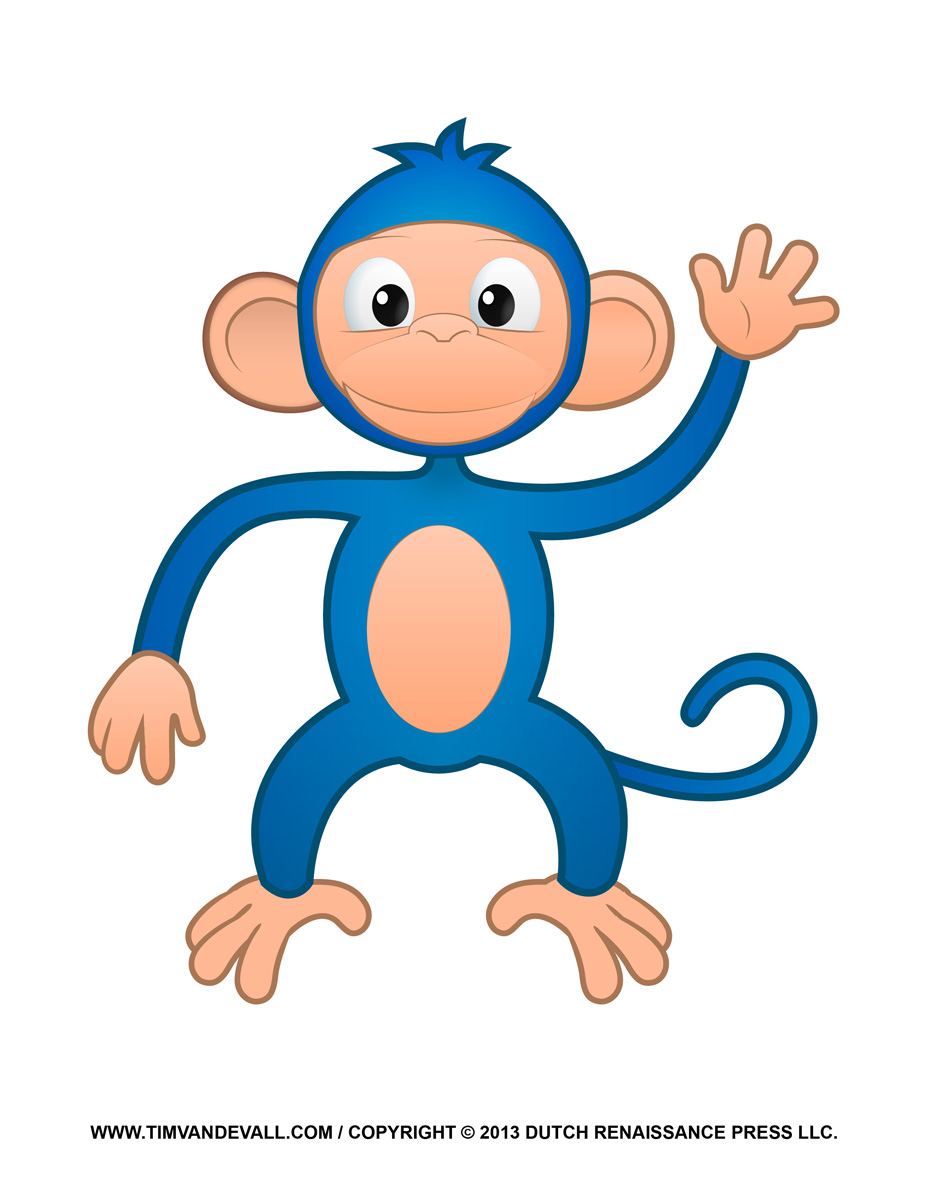Printable Monkey Clipart, Coloring Pages, Cartoon & Crafts for Kids